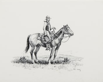 Mehl Lawson, "Cowboy with Horse"