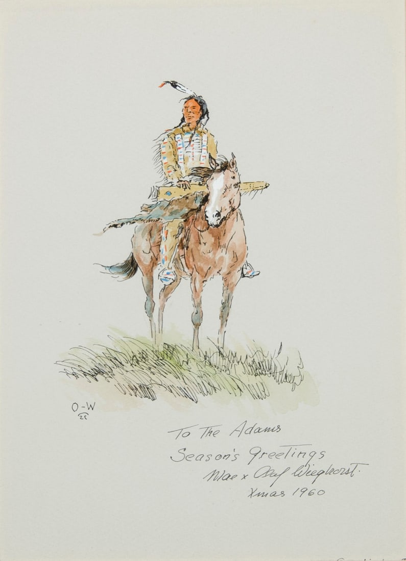 Olaf Wieghorst, "Warrior on Horse" (1 of 3)
