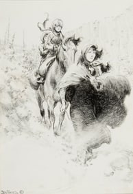 Gerard Curtis Delano, "Left Alone in the Wilds - Mrs. Peter Dorian"