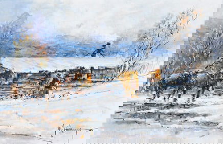 G. Harvey, "Winter Cabin - Study"