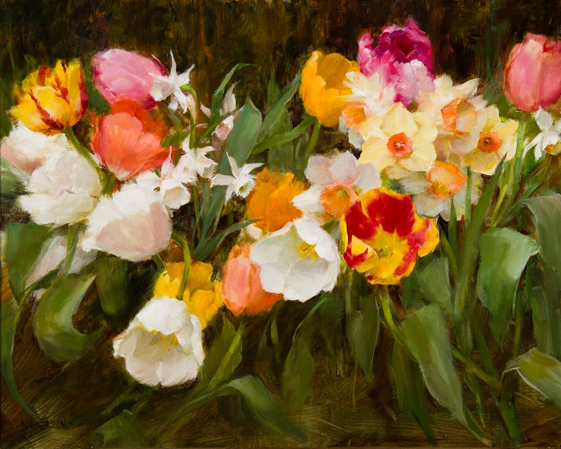 Kathy Anderson, "Spring With Tulips and Daffodils" (1 of 3)