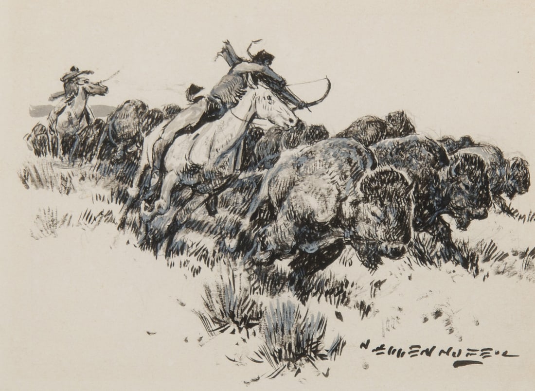 Nick Eggenhofer, "Untitled (Buffalo herd)" (1 of 3)