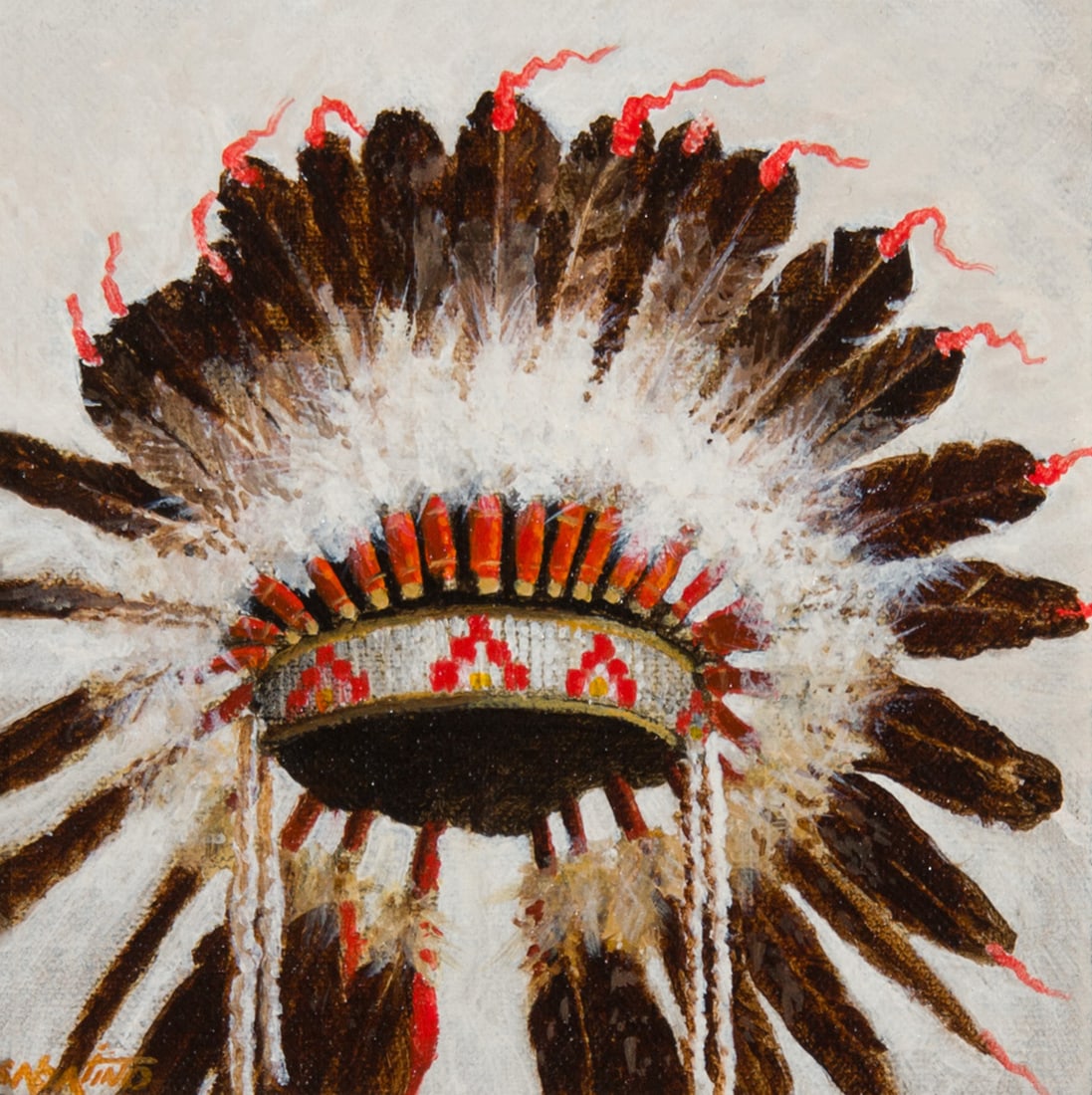 Chuck Sabatino, "Lakota Sioux Feather Bonnet" (1 of 3)