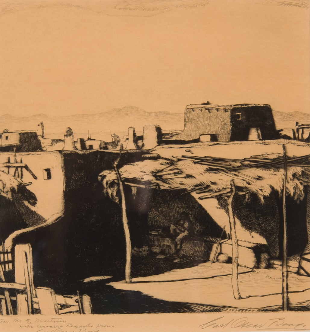 Carl Oscar Borg, "Pueblo Architecture - Laguna" (1 of 3)