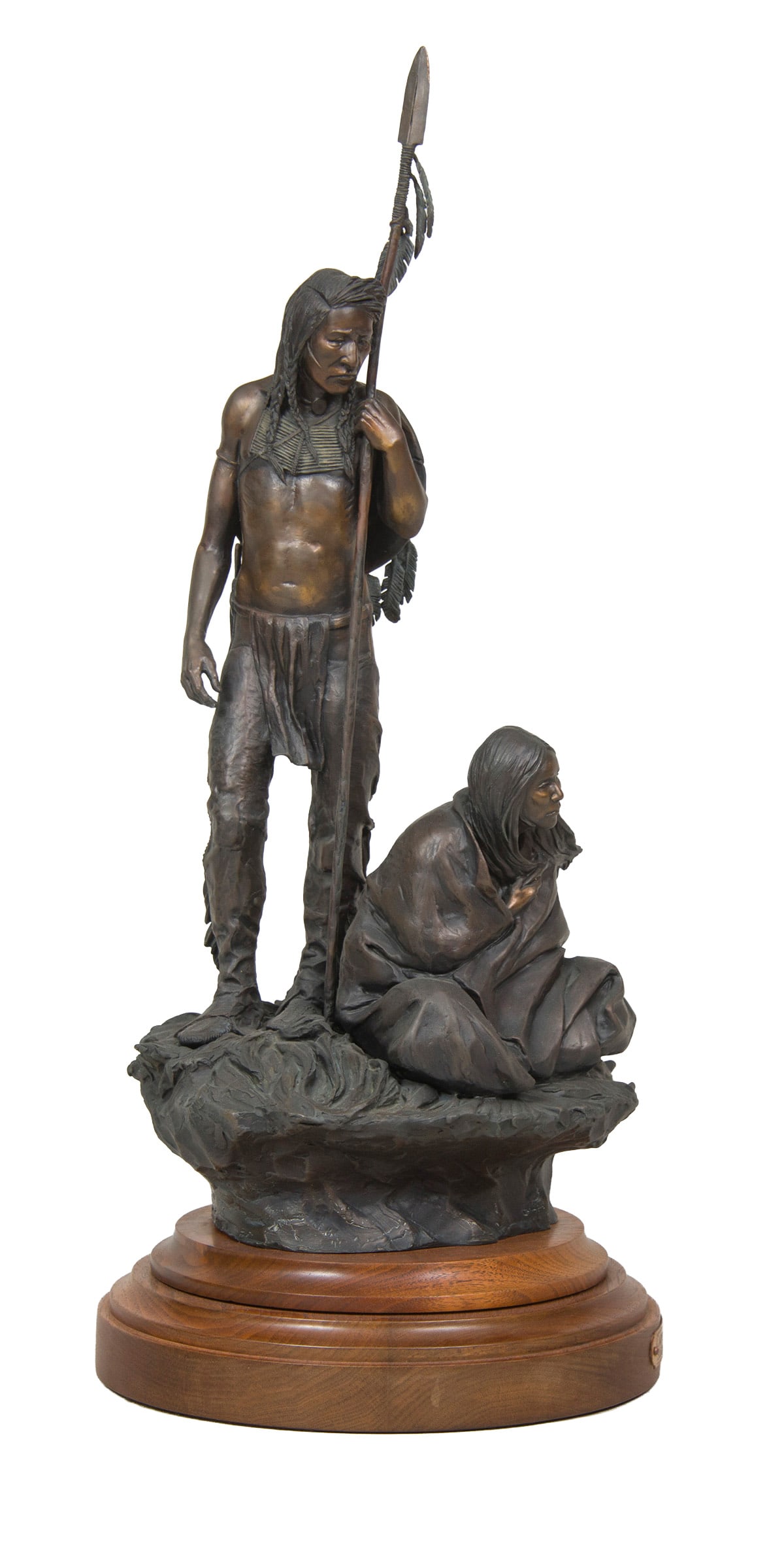 Star York, "Captured Bride": Star York (b. 1952), "Captured Bride", Bronze, cast 5/15, 23 1/2 inches overall height, Shipping Dimensions: 23.5 x 10 x 10 inches - 30 lbs. Signed and dated 1983