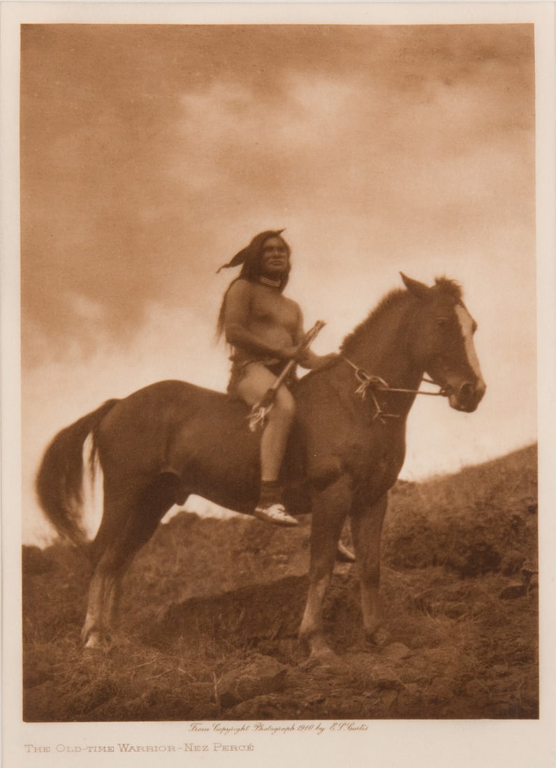 Edward S. Curtis, "The Old-Time Warrior - Nez Perce" (1 of 3)
