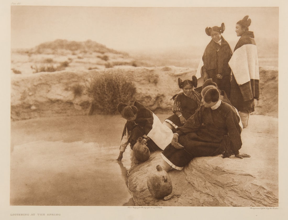 Edward S. Curtis, "Loitering at the Spring" (1 of 3)