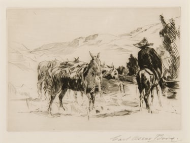 Carl Oscar Borg, "The Watering Trough"