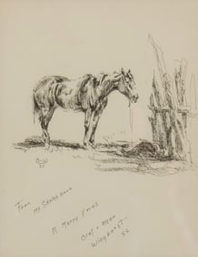 Olaf Wieghorst, "From my Sketchbook - Horse"