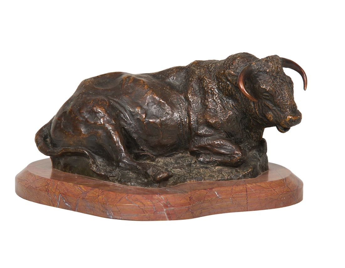 George Phippen, "Bull Laying Down" (1 of 3)