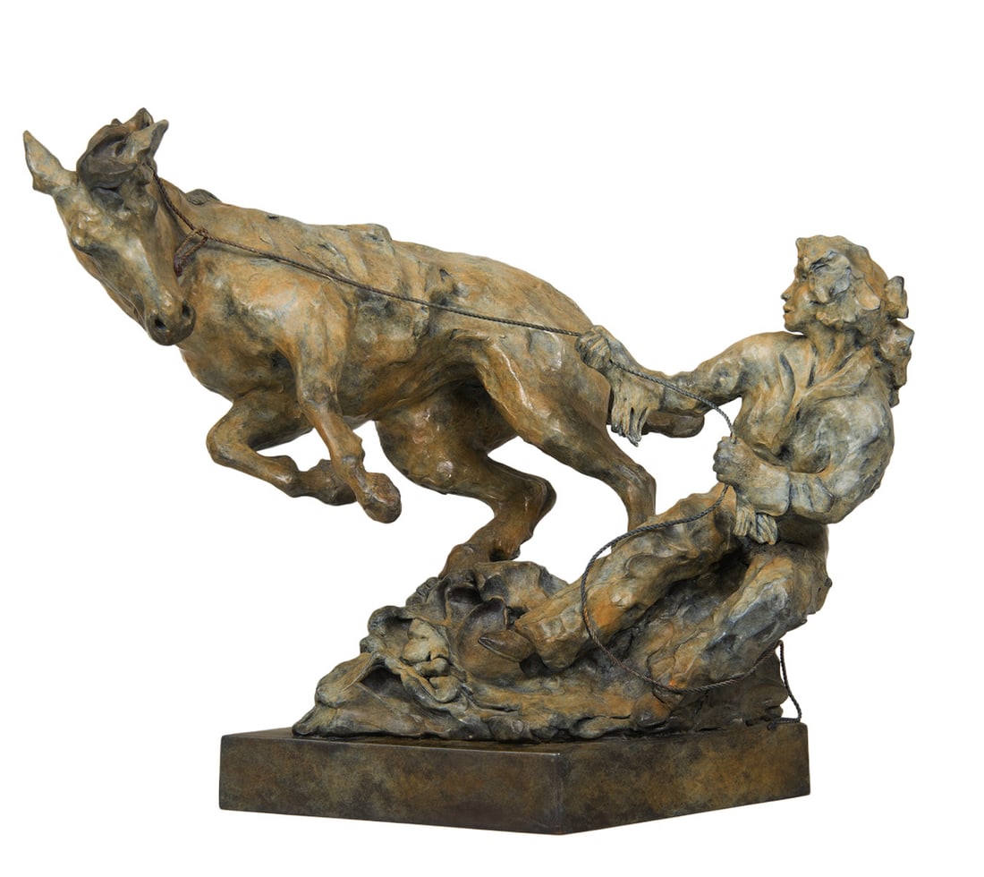 Sherry Sander, "Untitled (Cowgirl roping horse)" (1 of 3)