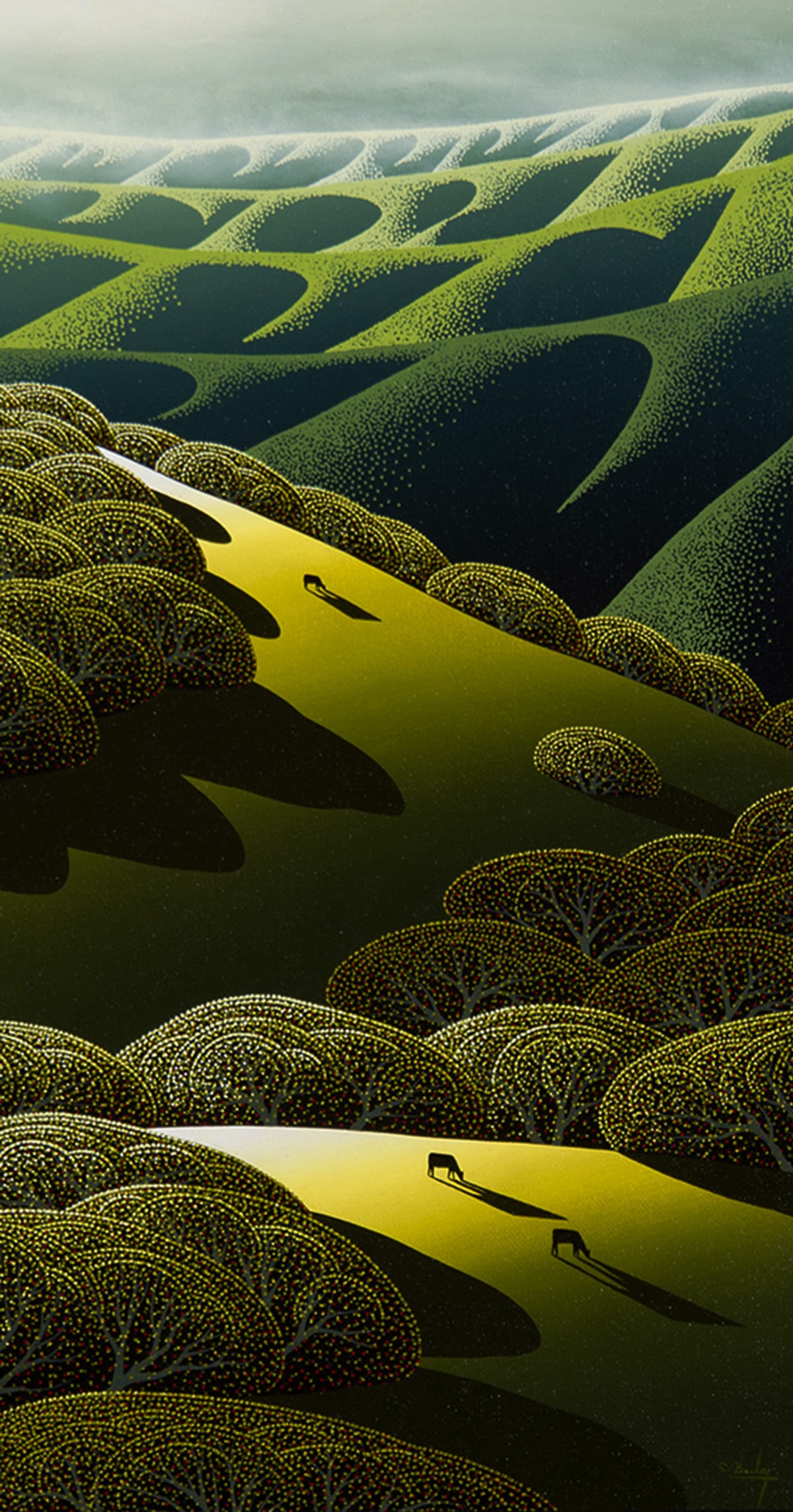 Clifford Bailey, "Distant Mist": Clifford Bailey (b. 1952), "Distant Mist", Acrylic on board, 16 x 9 inches, Shipping Dimensions: 22 x 15 x 3 inches Signed lower right