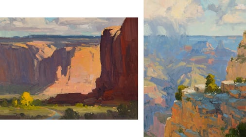 Bill Cramer, "Set of two (2): Hint of Gold; Bearing Witness"