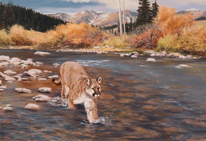 Tom Beecham, "Cougar at a Crossing"