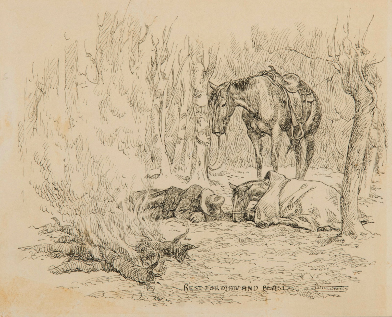 Will James, "Brad Drug a Few More Heavy Limbs Across the Fire" (1 of 3)