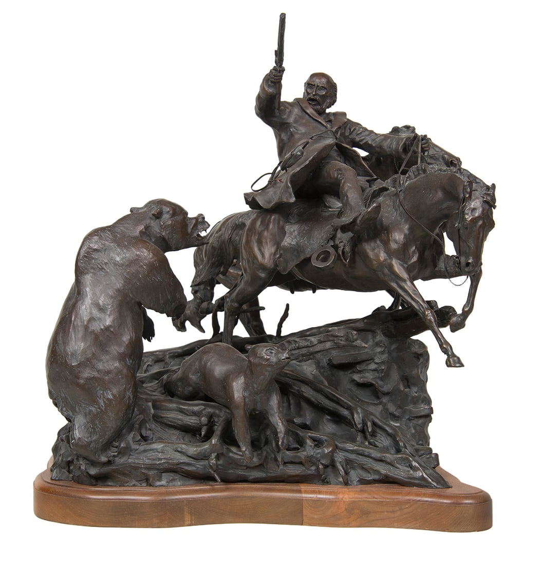 Gary Carter, "What Top Knot": Gary Carter (b. 1939), "What Top Knot", Bronze, cast 5/25, 23 3/4 inches overall height, Shipping Dimensions: 23.75 x 24 x 24 inches - 55 lbs. Signed/ NWR