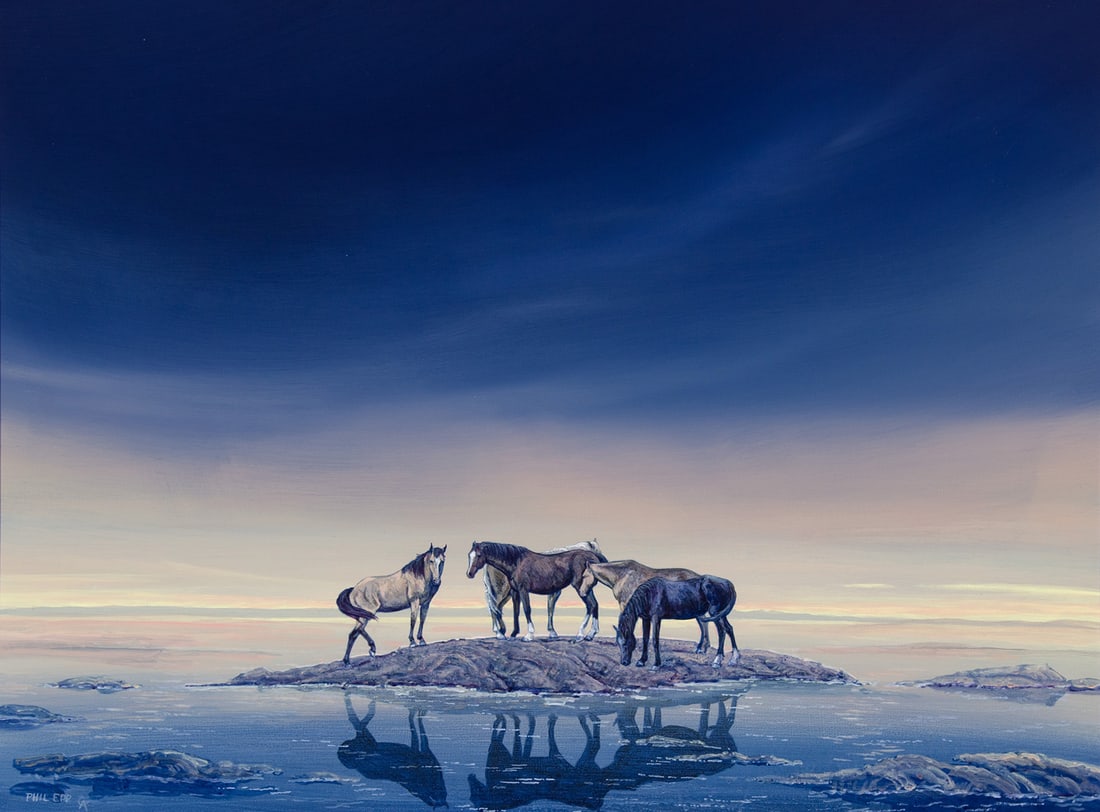 Phil Epp, "After the Rain": Phil Epp (b. 1946), "After the Rain", oil on board, 30 x 40 inches, Shipping Dimensions: 34 x 43 x 3 inches Signed/CA lower Left Signed/CA and titled verso