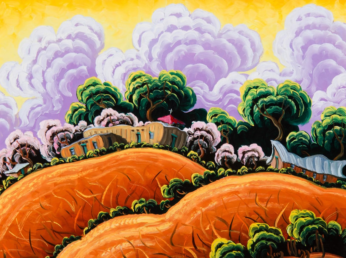 Kim Douglas Wiggins, "The Fields of Spring": Kim Douglas Wiggins (b. 1960), "The Fields of Spring", Oil on board, 9 x 12 inches, Shipping Dimensions: 16 x 19 x 3 inches Signed lower right Signed, titled, and dated 2005 verso