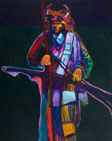 John Nieto, "Mescalero Apache with Beaded War Cap"