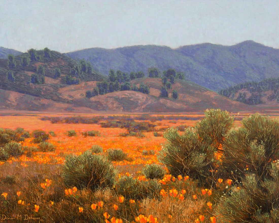 Dennis Doheny, "Antelope Valley": Dennis Doheny (b. 1956), "Antelope Valley", Oil on linen, 16 x 20 inches, Shipping Dimensions: 24 x 28 x 3 inches Signed lower Left Signed, titled, and dated 2008 verso