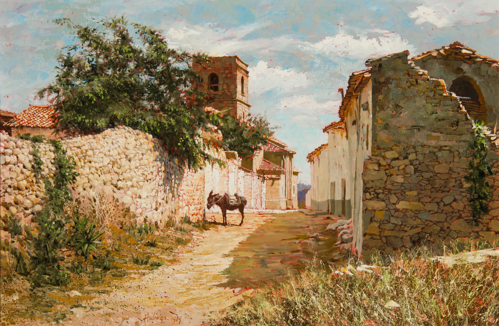 Clark Hulings, "A Village in Central Spain" (1 of 3)