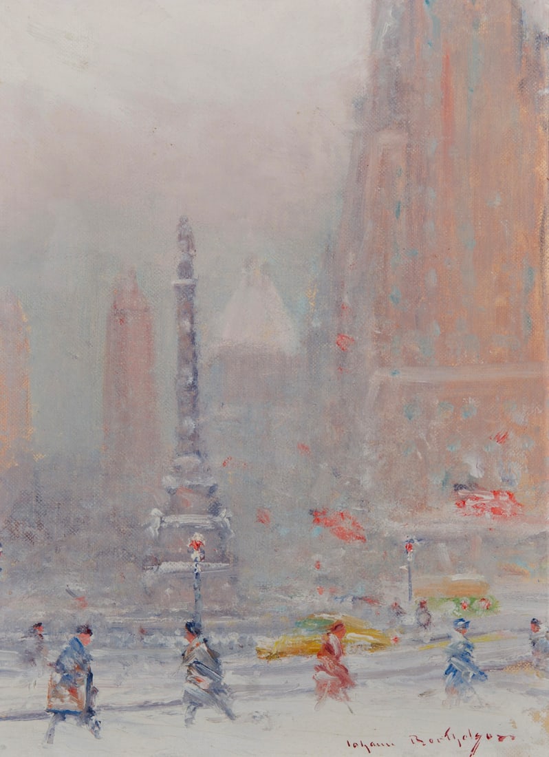 Johann Berthelsen, "Columbus Circle, New York" (1 of 3)
