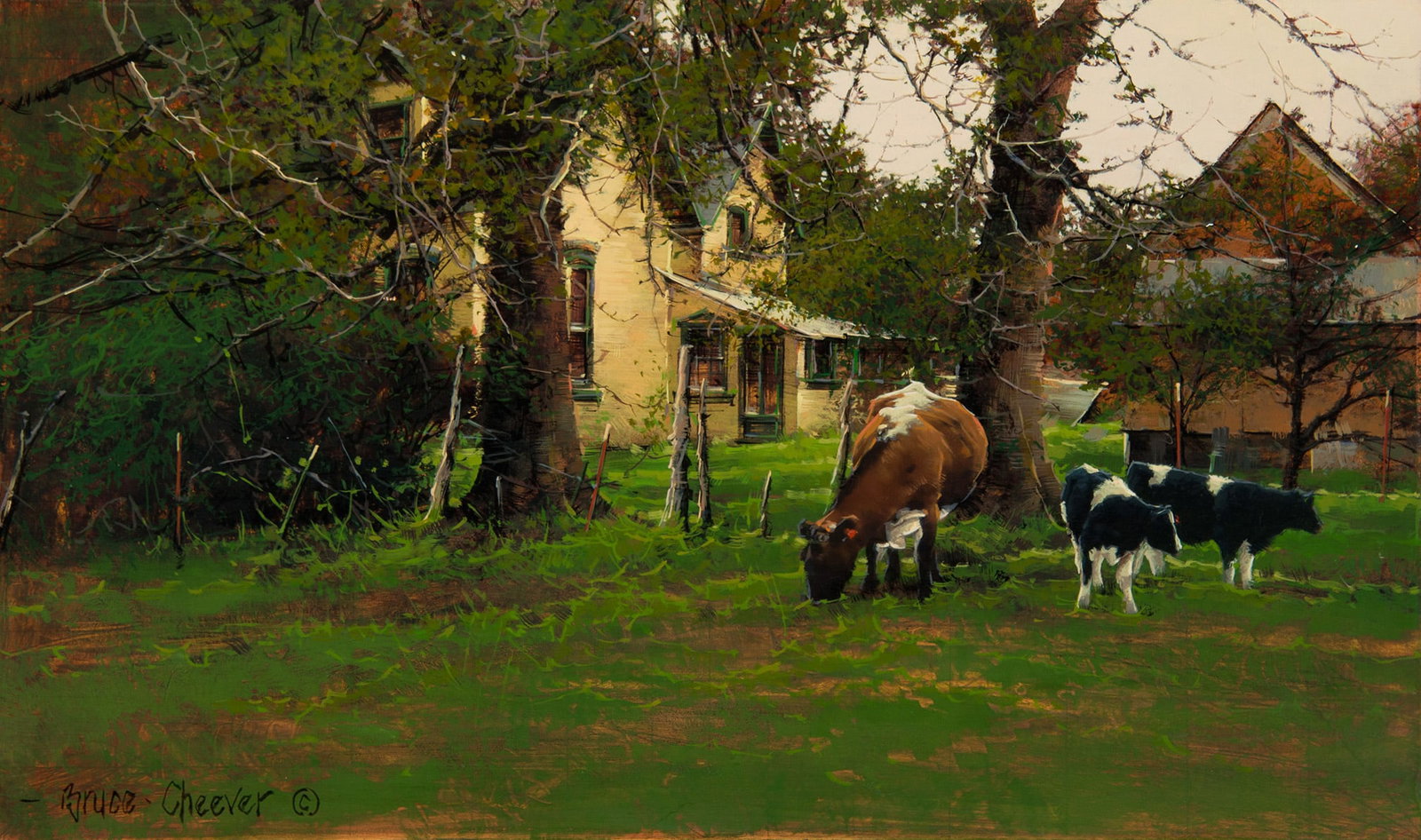 Bruce Cheever, "Untitled (Cows grazing)" (1 of 3)