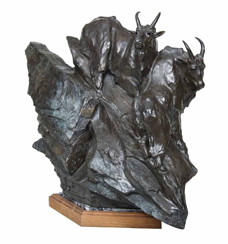 Sherry Sander, "Great Northern": Sherry Sander (b. 1941), "Great Northern", Bronze, cast 24, 23 inches overall height, Shipping Dimensions: 26 x 31 x 12 inches - 100 lbs. Signed and dated 1986