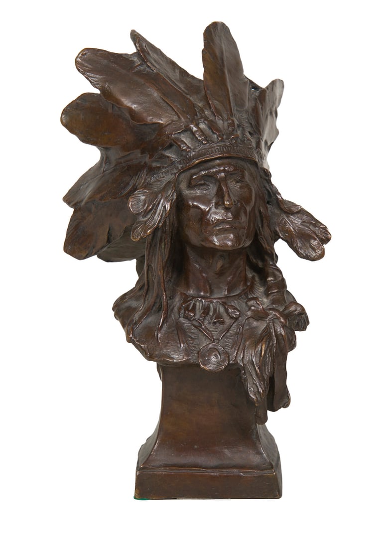Charles Humphriss, "Indian with Bonnet" (1 of 3)