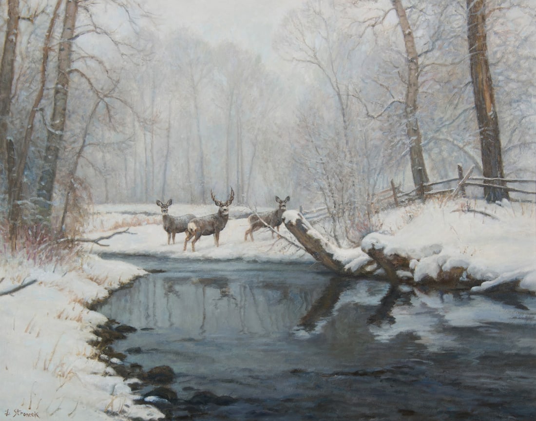 Lee Stroncek, "A Quiet Place": Lee Stroncek (b. 1952), "A Quiet Place", Oil on canvas, 24 x 30 inches, Shipping Dimensions: 30 x 36 x 3 inches Signed lower left Signed, titled, and dated 2014 verso