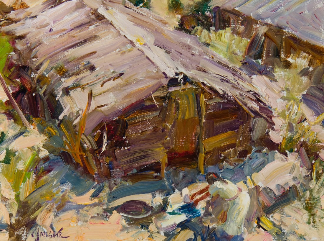 Walt Gonske, "Wash Day - Taxco": Walt Gonske (b. 1942), "Wash Day - Taxco", Oil on canvas, 12 x 16 inches, Shipping Dimensions: 22 x 26 x 3 inches Signed lower Left Signed and titled verso
