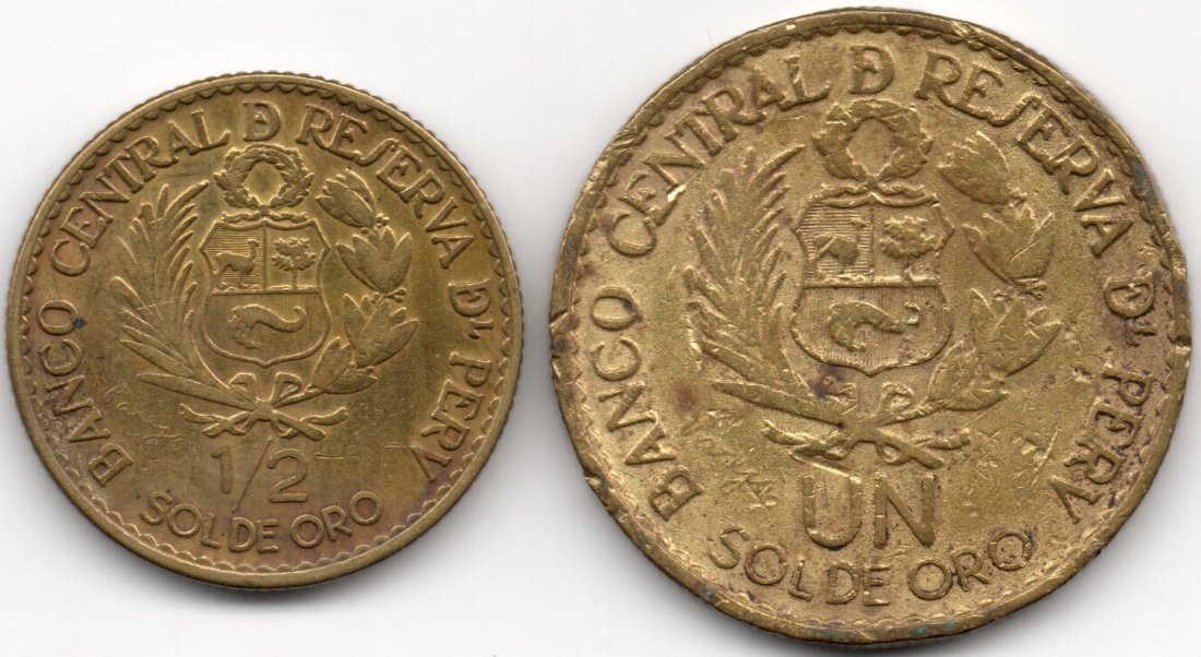 Peru  1/2 & 1 Sol 1965. (1 of 2)
