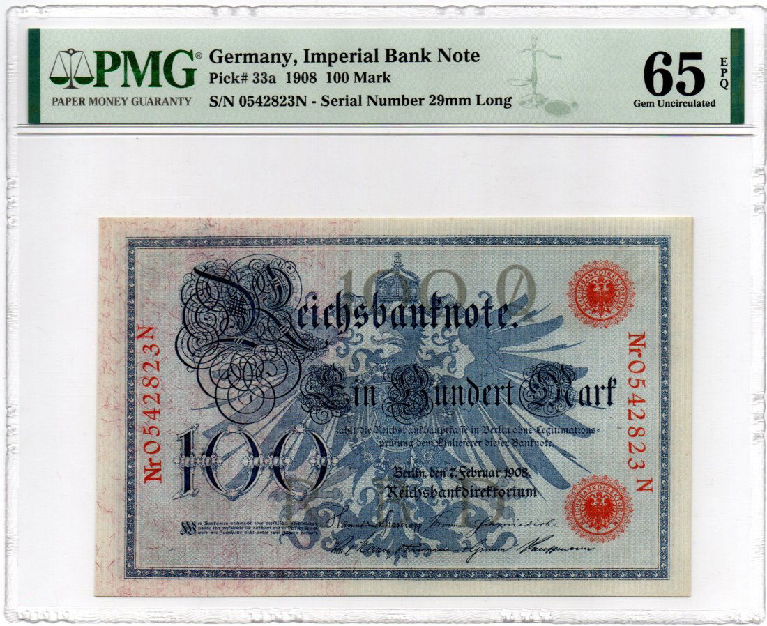 Germany 100 Mark 1908 65 EPQ (1 of 2)