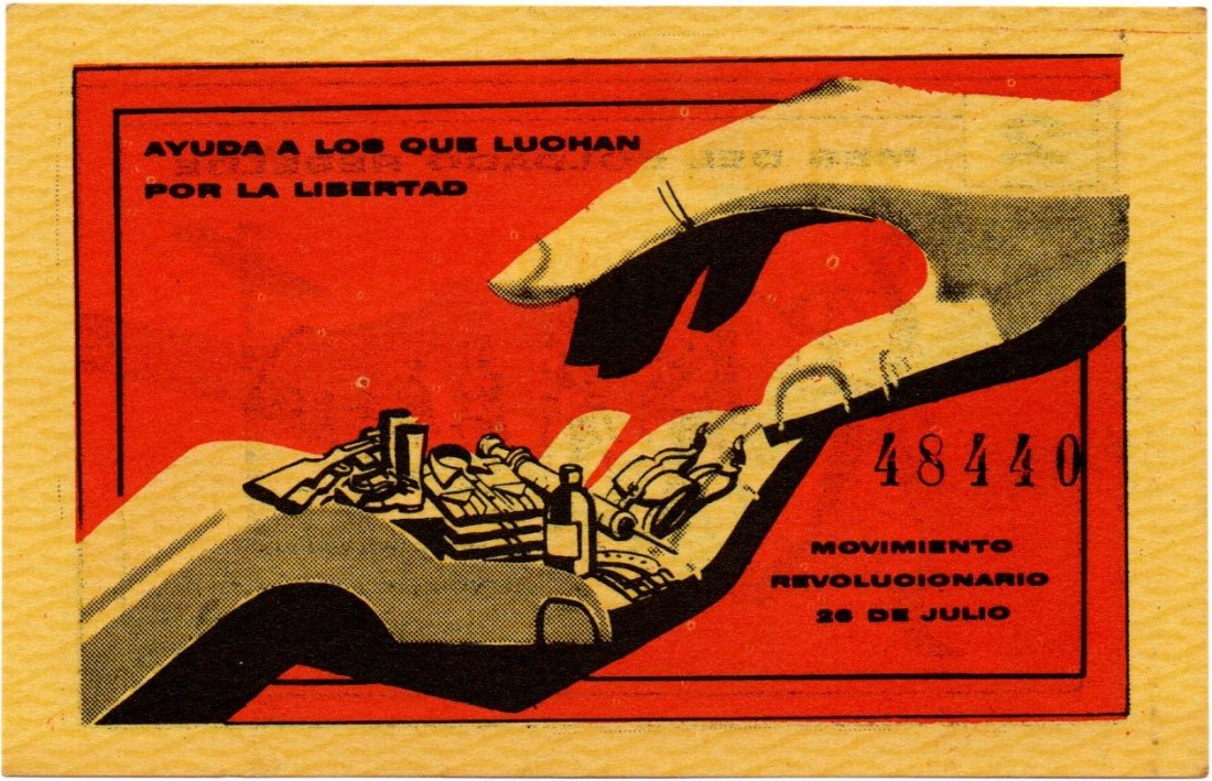 Cuba 2 Pesos 26 Julio Revolution: Cuba 2 Pesos 26 Julio Revolutionary Coupon, Scarce