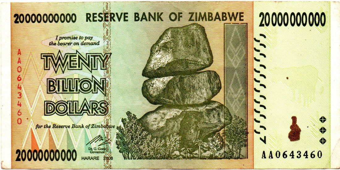 RADAR Zimbabwe $20 Billion Dollars 2008 0643460 (1 of 2)