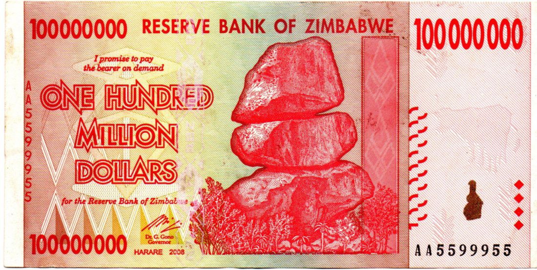SUPER RADAR Zimbabwe $100 Million Dollars 2008 5599955 (1 of 2)