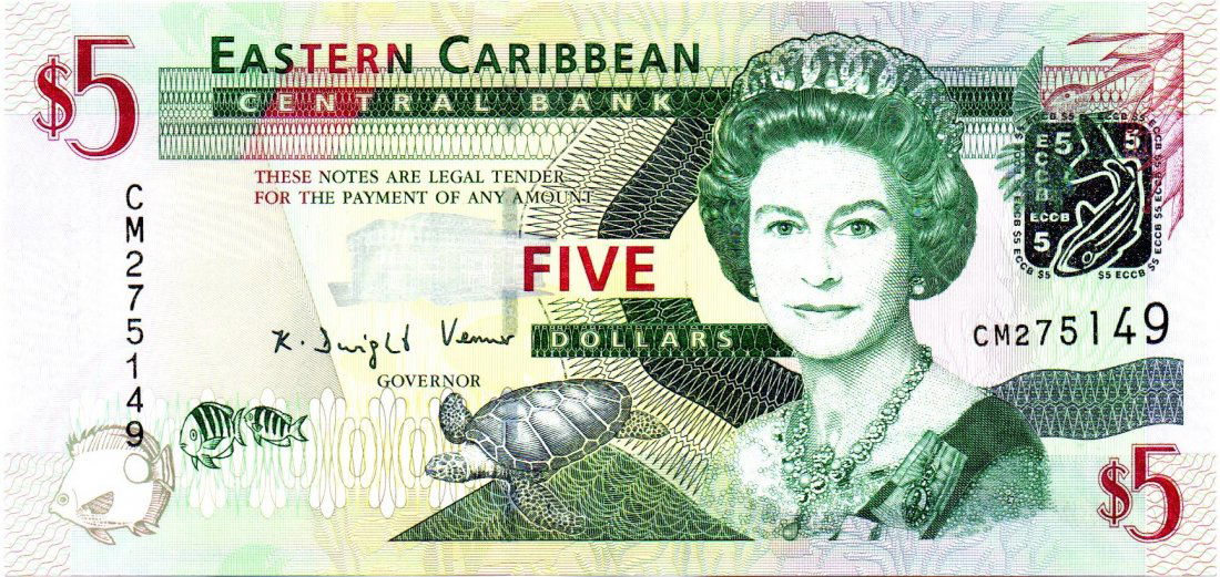 East Caribbean $5 Dollars 2003 UNC (1 of 2)