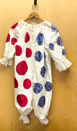 Clown Costume circa 1960's: Clown Costume circa 1960's 1960s Clown Costume, Intact and wearable for Halloween or to display old time circus memorabilia, Child Size