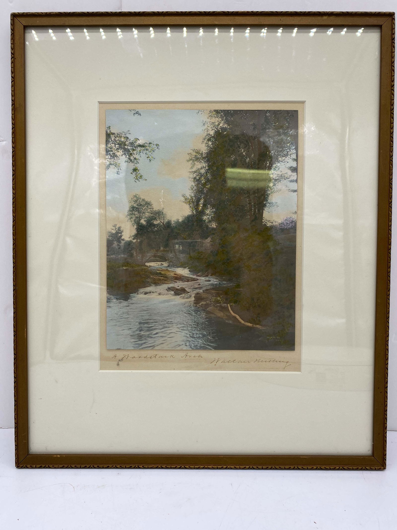 Signed Original Mixed Media Art By Wallace Nutting: Signed Original Framed Mixed Media Art By Noted Artist Wallace Nutting