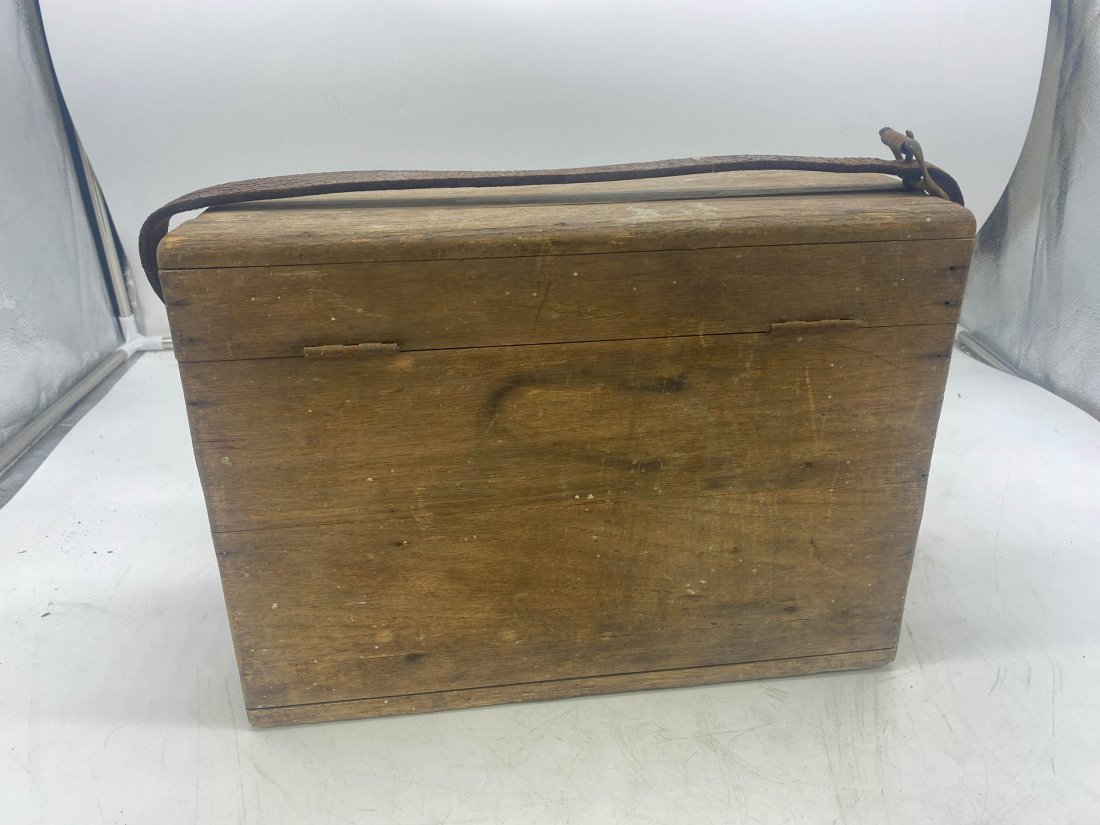 Antique Nautical Tool In Wooden Box: Antique Nautical Tool In Wooden Box.