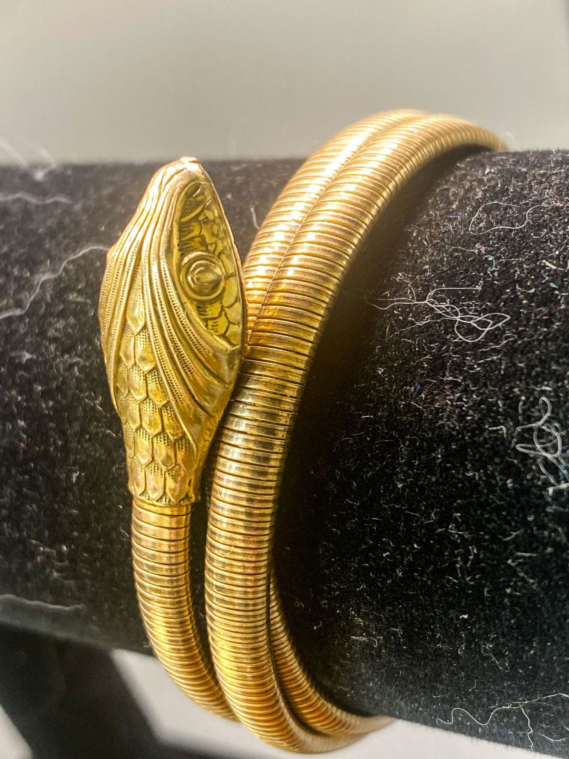 Signed Forstner Gold 1/20 12k Gold Filled Antique Snake (1 of 15)
