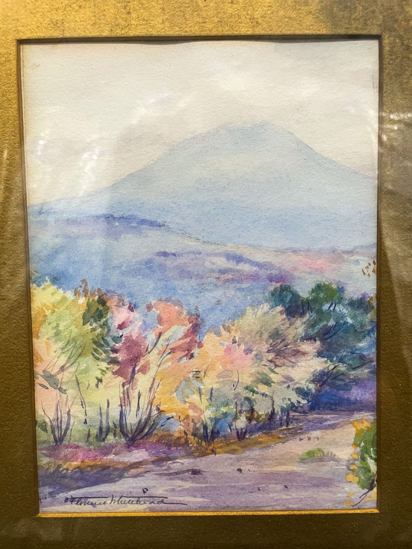 Framed Impressionist Watercolor Landscape Painting Signed Florence Whitehead (1 of 3)