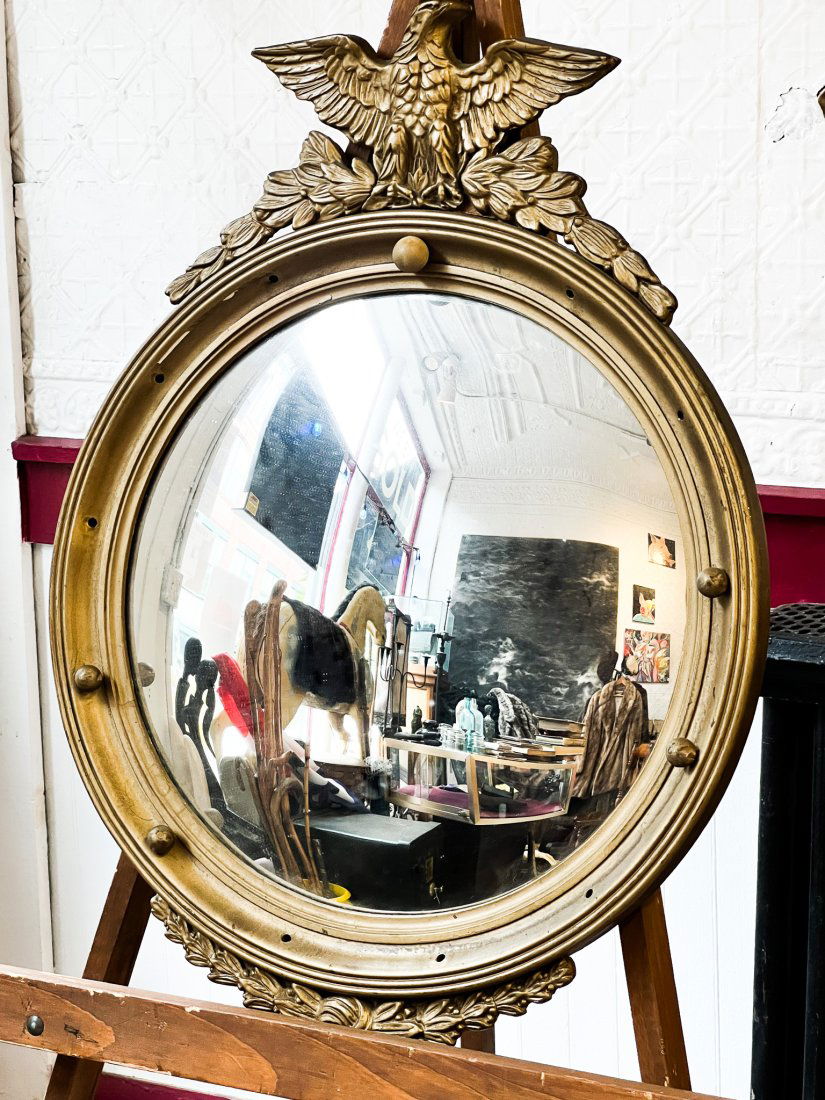 Federal Style Bullseye Mirror With Raised Wing Eagle (1 of 20)
