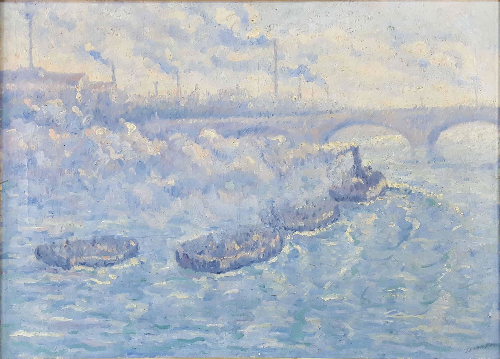 Attributed to Nicolae DARASCU (1883 - 1959). Barges in (1 of 5)