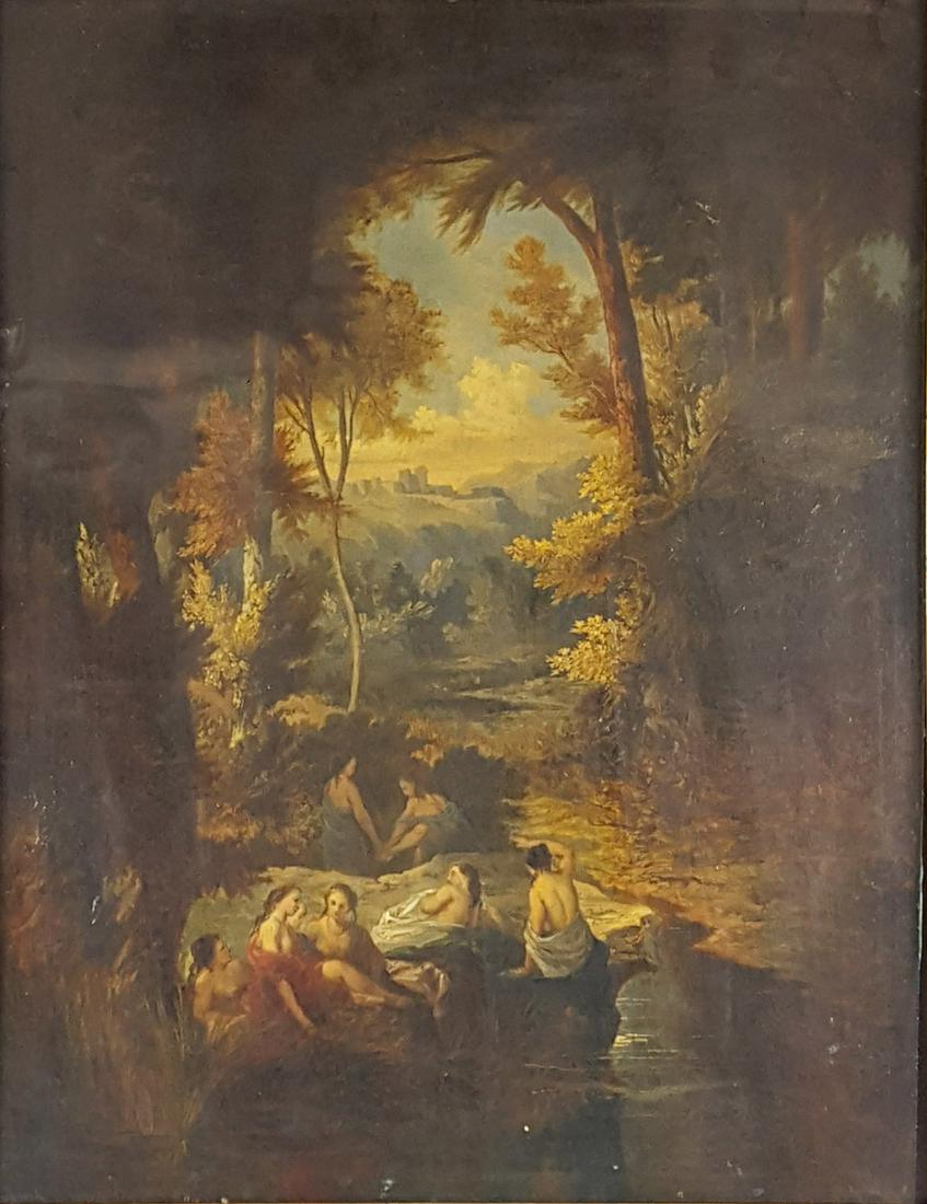 Auguste NUMANS (1823 - c. 1883). Eight nymphs bathing. (1 of 4)