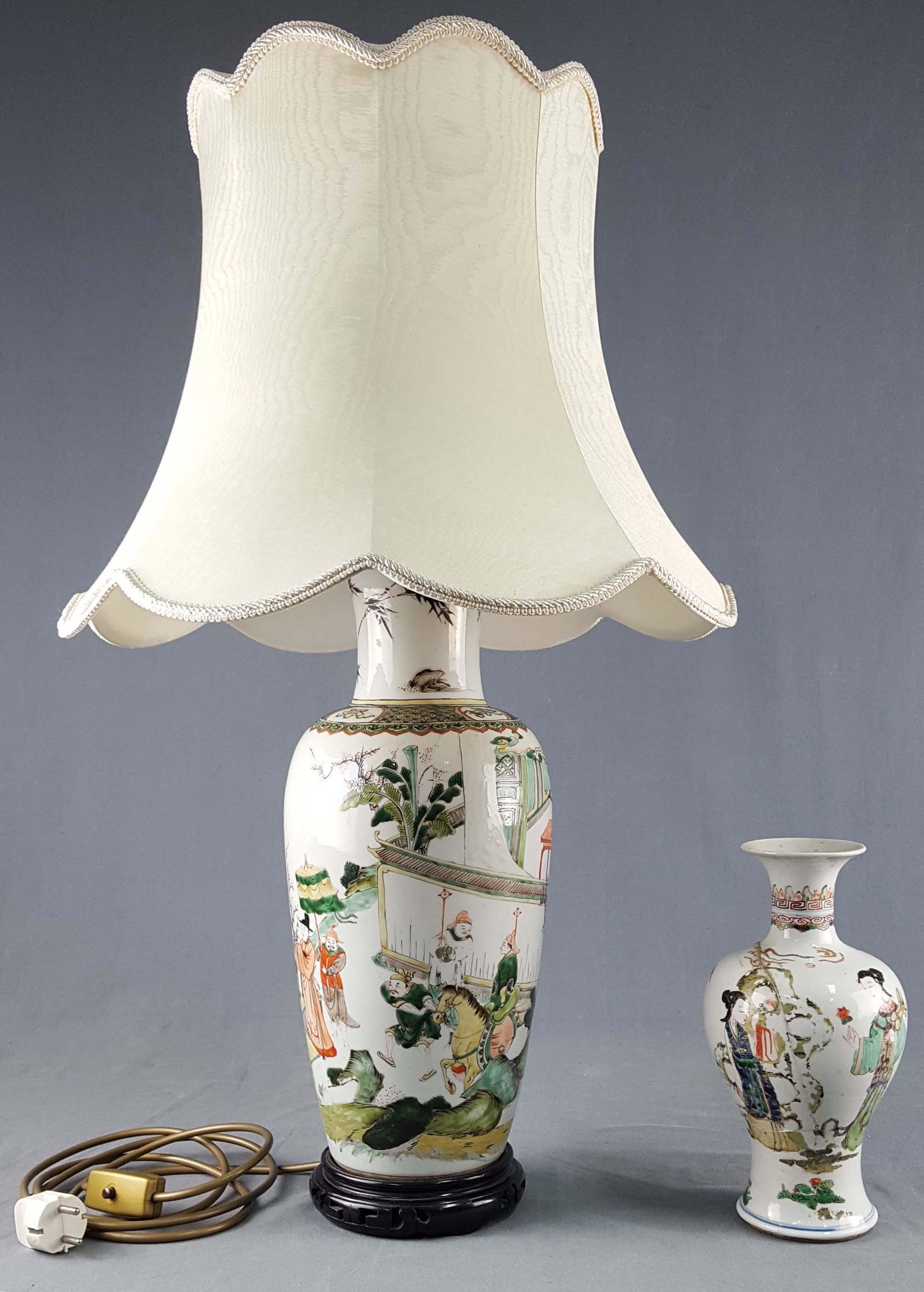 Vase, China. Probably old. Mounted as a lamp. (1 of 12)