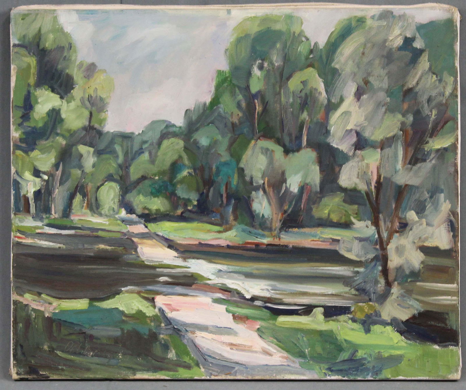 Friedrich OEHLER (1921 - 2001). Forest path. Landscape. (1 of 7)