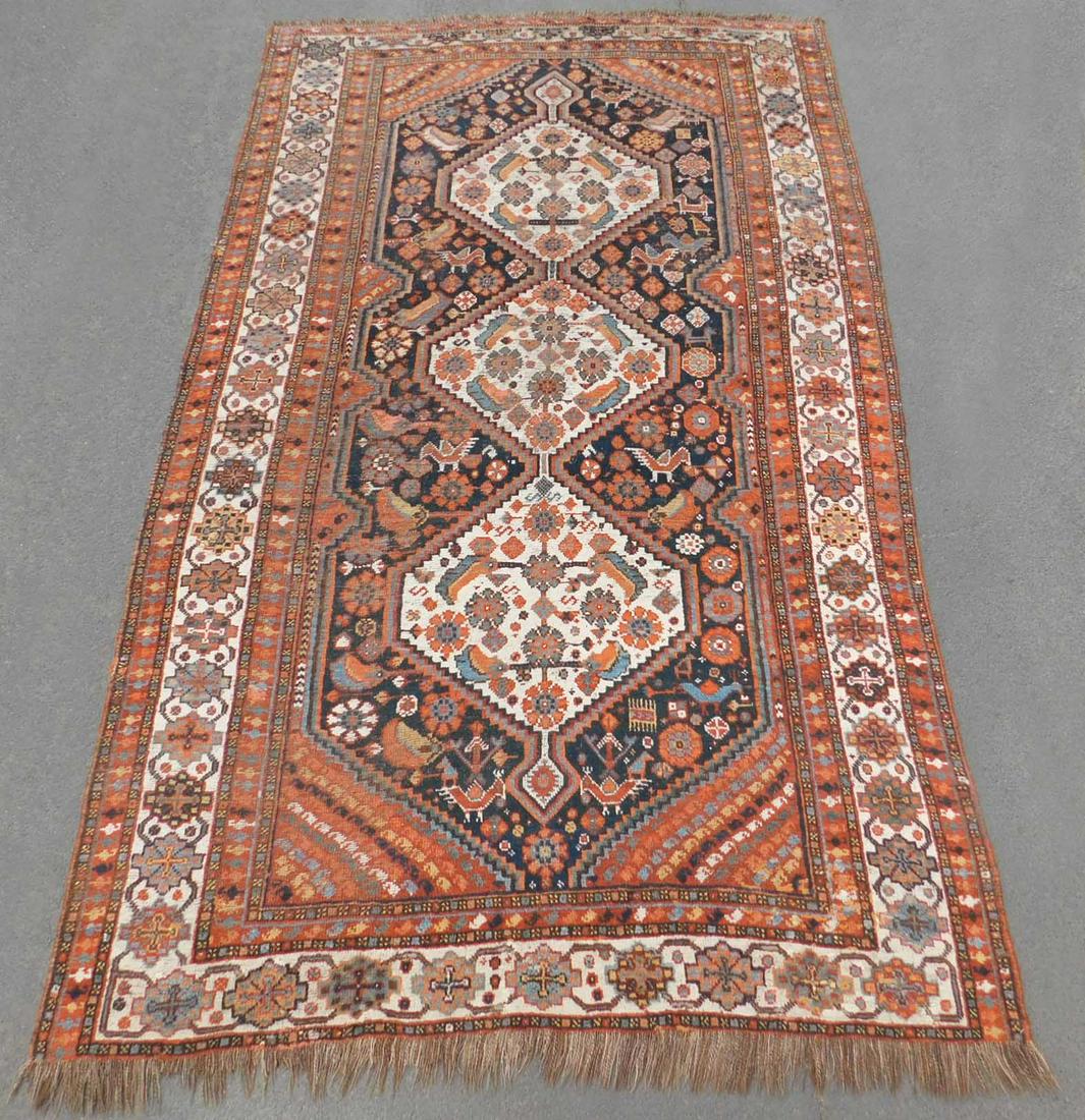 Shiraz tribal rug. Persia. Iran. Antique. About 100 - (1 of 6)