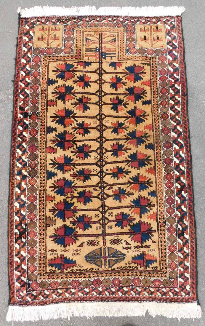 Baluchi prayer rug. Khorasan. Antique, around 1900. (1 of 4)