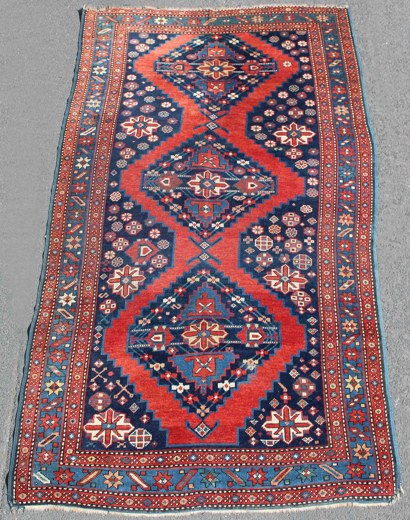 Karabagh carpet with 3 medallions. Armenia / Caucasus. (1 of 17)